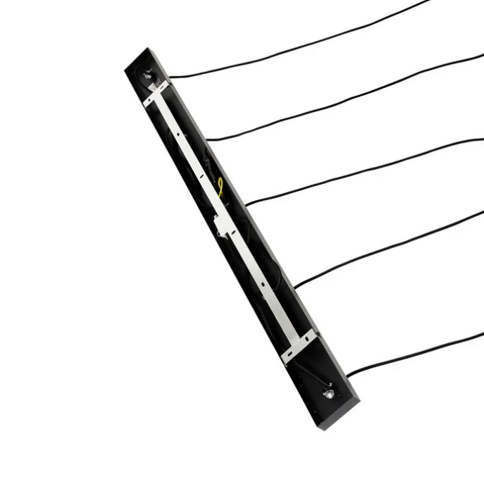 Design-Hängelampe schwarz mit Goldglas 5-flammig - Bert