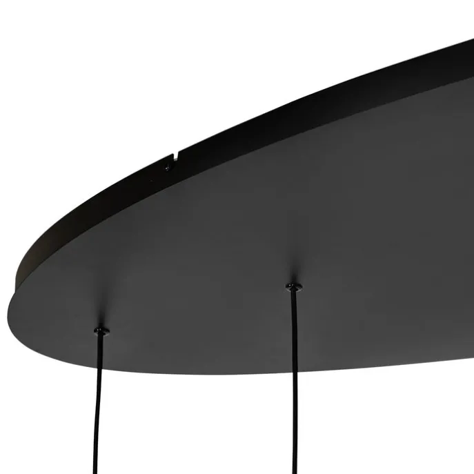 Design-Hängelampe schwarz oval 7-flammig - Tuba