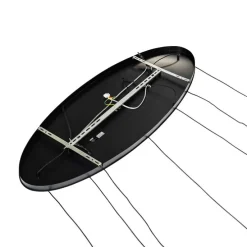 Design-Hängelampe schwarz oval 7-flammig - Tuba