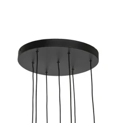 Design-Hängelampe schwarz rund 7-flammig - Tuba