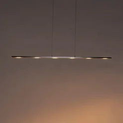 Design-Hängelampe Stahl mit Touch-Dimmer inkl. LED - Platin