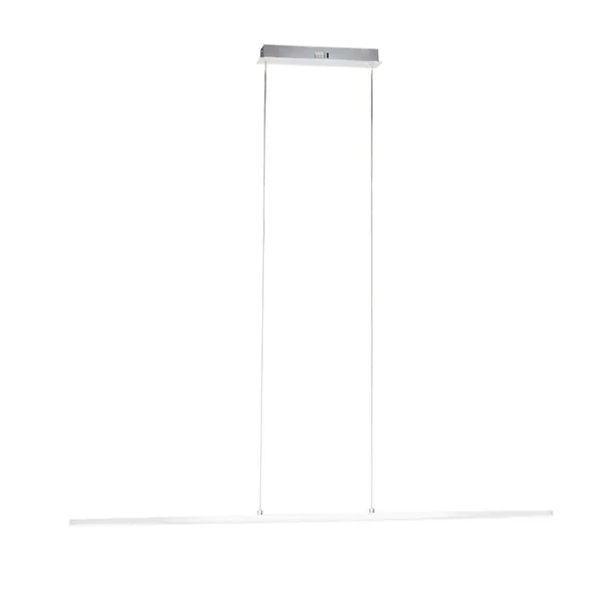 Design-Hängelampe Stahl mit Touch-Dimmer inkl. LED - Platin