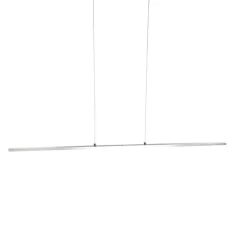 Design-Hängelampe Stahl mit Touch-Dimmer inkl. LED - Platin