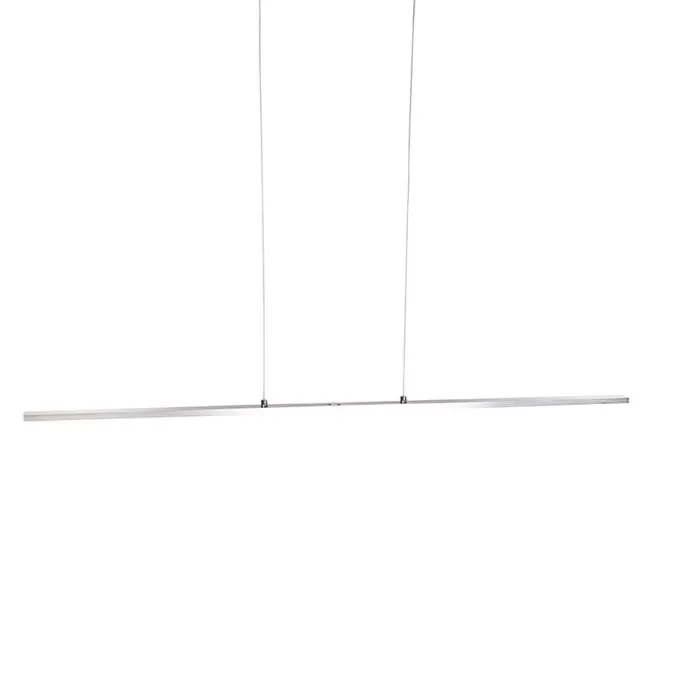 Design-Hängelampe Stahl mit Touch-Dimmer inkl. LED - Platin