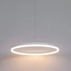Design-Hängelampe weiß 60 cm inkl. LED 3-stufig dimmbar - Anello