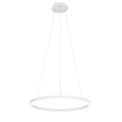Design-Hängelampe weiß 60 cm inkl. LED 3-stufig dimmbar - Anello