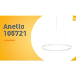 Design-Hängelampe weiß 60 cm inkl. LED 3-stufig dimmbar - Anello