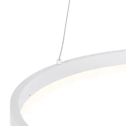 Design-Hängelampe weiß 60 cm inkl. LED 3-stufig dimmbar - Anello