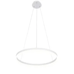 Design-Hängelampe weiß 60 cm inkl. LED 3-stufig dimmbar - Anello