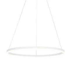 Design-Hängelampe weiß 80 cm inkl. LED 3-stufig dimmbar - Anello