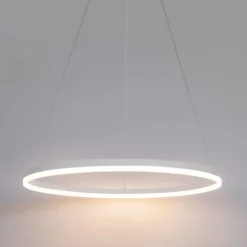 Design-Hängelampe weiß 80 cm inkl. LED 3-stufig dimmbar - Anello