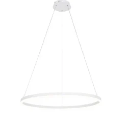 Design-Hängelampe weiß 80 cm inkl. LED 3-stufig dimmbar - Anello