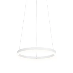 Design-Hängelampe weiß 40 cm inkl. LED 3-stufig dimmbar - Anello