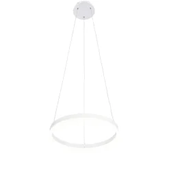 Design-Hängelampe weiß 40 cm inkl. LED 3-stufig dimmbar - Anello
