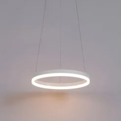 Design-Hängelampe weiß 40 cm inkl. LED 3-stufig dimmbar - Anello