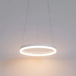 Design-Hängelampe weiß 40 cm inkl. LED 3-stufig dimmbar - Anello