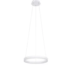 Design-Hängelampe weiß 40 cm inkl. LED 3-stufig dimmbar - Anello