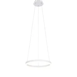 Design-Hängelampe weiß 40 cm inkl. LED 3-stufig dimmbar - Anello