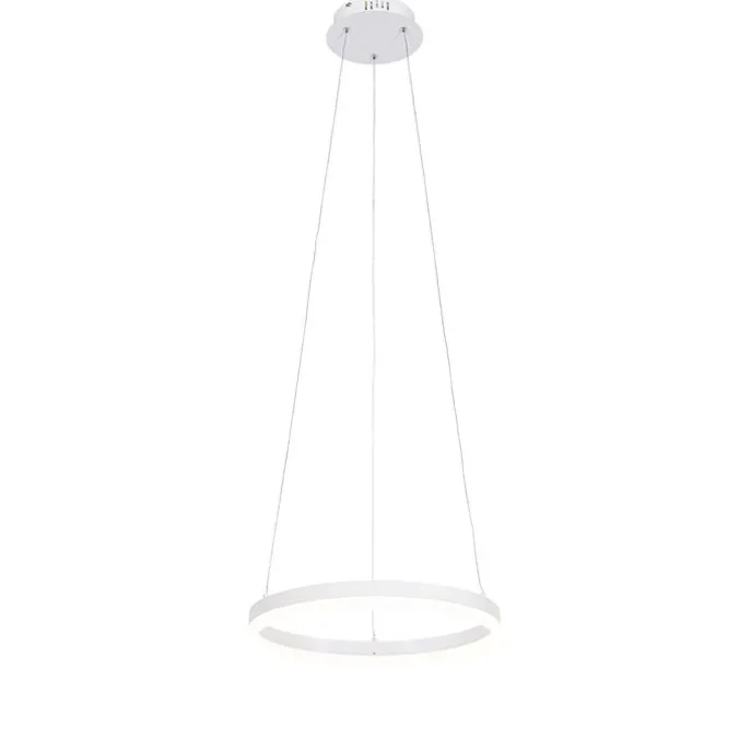 Design-Hängelampe weiß 40 cm inkl. LED 3-stufig dimmbar - Anello