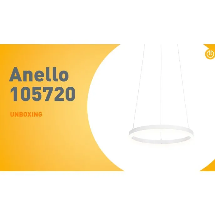 Design-Hängelampe weiß 40 cm inkl. LED 3-stufig dimmbar - Anello