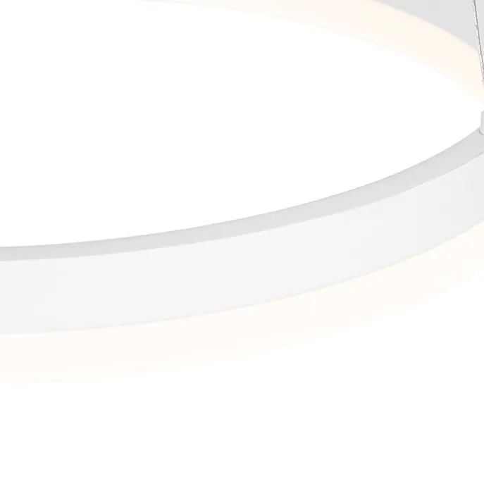 Design-Hängelampe weiß 40 cm inkl. LED 3-stufig dimmbar - Anello