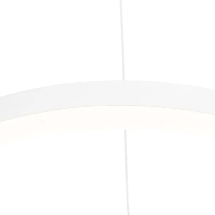 Design-Hängelampe weiß 40 cm inkl. LED 3-stufig dimmbar - Anello