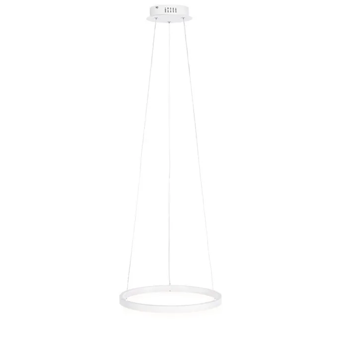 Design-Hängelampe weiß 40 cm inkl. LED 3-stufig dimmbar - Anello