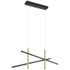 Design-Hängelampe X Schwarz mit Gold inkl. LED 3-Stufen-Dimmbar - Joy