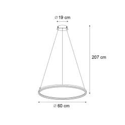 Design-Hängeleuchte Beige 60cm inkl. LED 3-Stufen-Dimmbar - Girello