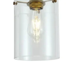 Design-Hängeleuchte Bronze mit Klarglas - Domo