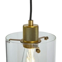 Design-Hängeleuchte Bronze mit Klarglas - Domo