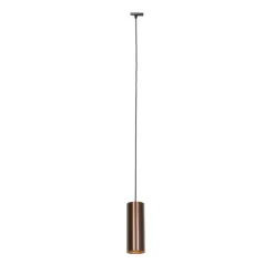 Design-Hängeleuchte Dunkelbronze inkl. Schienenadapter 1-phasig - Iconic Tubo