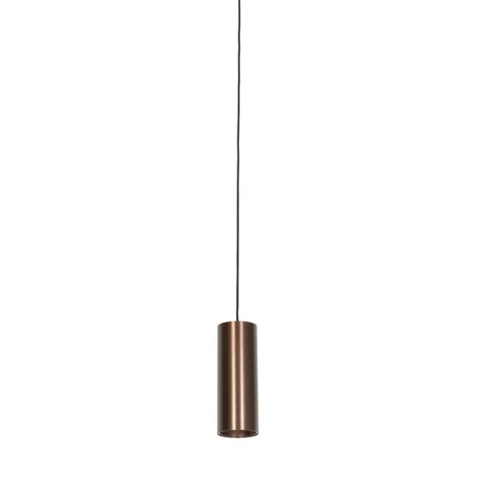 Design-Hängeleuchte Dunkelbronze inkl. Schienenadapter 1-phasig - Iconic Tubo