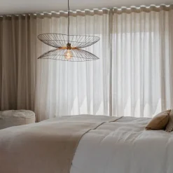 Design-Hängeleuchte Dunkelbronze mit doppeltem Schirm - Pua