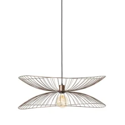 Design-Hängeleuchte Dunkelbronze mit doppeltem Schirm - Pua