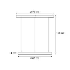Design-Hängeleuchte Dunkelbronze 3-Stufen-Dimmbar - Titmus