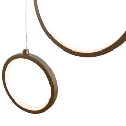 Design-Hängeleuchte Dunkelbronze 9-flammig inkl. LED 3-Stufen-Dimmbar - Vide Anella