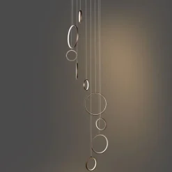 Design-Hängeleuchte Dunkelbronze 9-flammig inkl. LED 3-Stufen-Dimmbar - Vide Anella