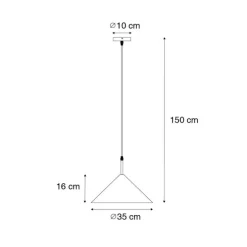 Design-Hängeleuchte Gelb Dreieck - Triangolo