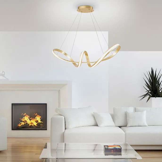 Design-Hängeleuchte Gold inkl. LED 91 cm - Belinda