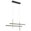 Design-Hängeleuchte H Schwarz mit Gold inkl. LED 3-Stufen-Dimmbar - Joy