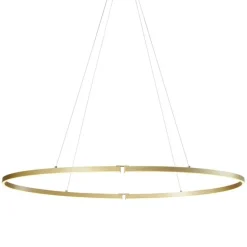 Design-Hängeleuchte Messing 120cm inkl. LED 3-Stufen-Dimmbar - Ovallo