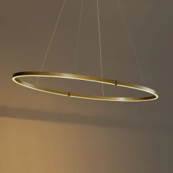 Design-Hängeleuchte Messing 120cm inkl. LED 3-Stufen-Dimmbar - Ovallo