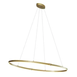 Design-Hängeleuchte Messing 120cm inkl. LED 3-Stufen-Dimmbar - Ovallo