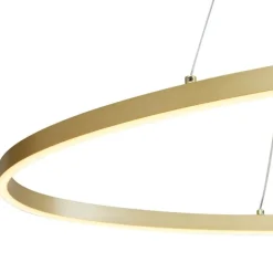 Design-Hängeleuchte Messing 120cm inkl. LED 3-Stufen-Dimmbar - Ovallo