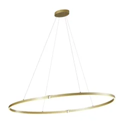 Design-Hängeleuchte Messing 120cm inkl. LED 3-Stufen-Dimmbar - Ovallo