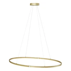 Design-Hängeleuchte Messing 120cm inkl. LED 3-Stufen-Dimmbar - Ovallo