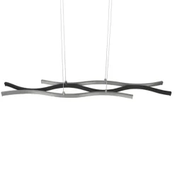 Design-Hängeleuchte schwarz mit Silber inkl. LED Dimmbar - Blaze