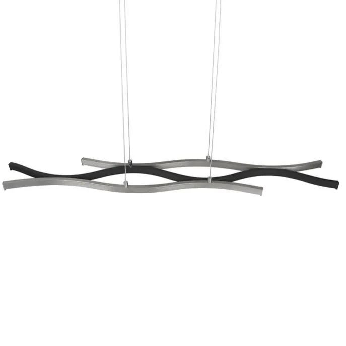 Design-Hängeleuchte schwarz mit Silber inkl. LED Dimmbar - Blaze