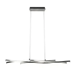 Design-Hängeleuchte schwarz mit Silber inkl. LED Dimmbar - Blaze